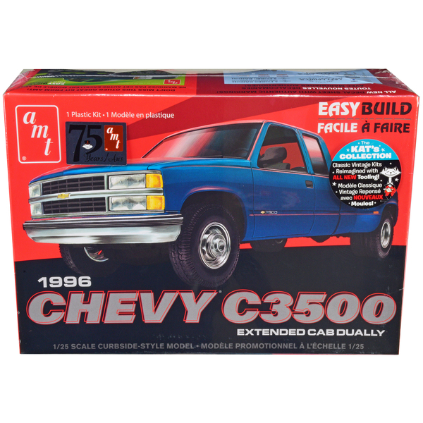 AMT 1996 Chevy C3500 Dually Pickup Truck - Easy Build 1:25 Kit