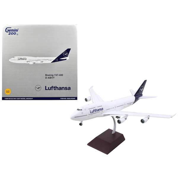 GeminiJets Lufthansa Boeing 747-400 1/200 Scale Model