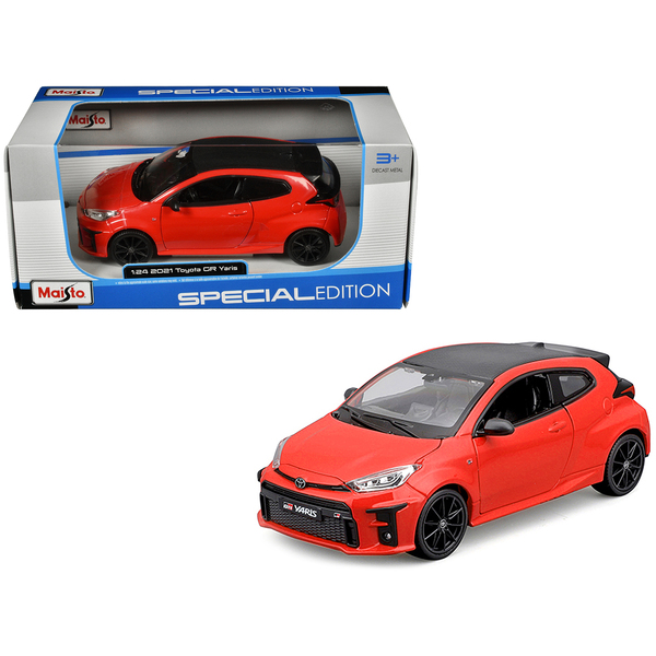 Maisto 2021 Toyota GR Yaris Red Carbon Top 1:24 Model