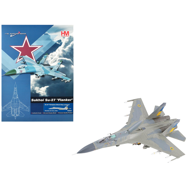 Hobby Master Su-27 Flanker 1/72 Ghost Grey Ukrainian Air Force HA6021