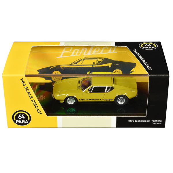 Paragon 2.5in 1972 De Tomaso Pantera - Canary Yellow Diecast