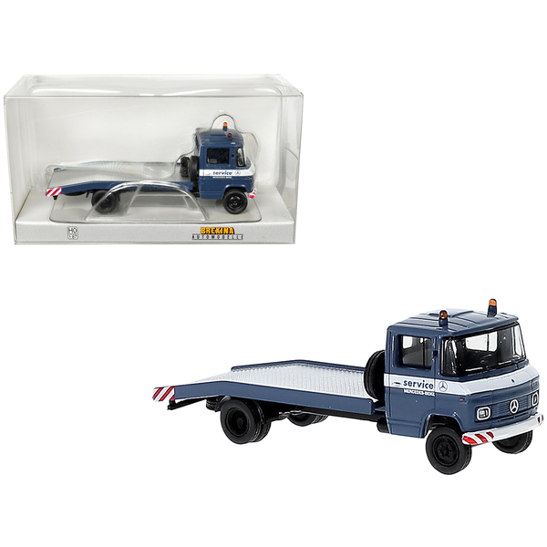 Brekina 1968 Mercedes-Benz L 608 D Flatbed Truck - Blue/White