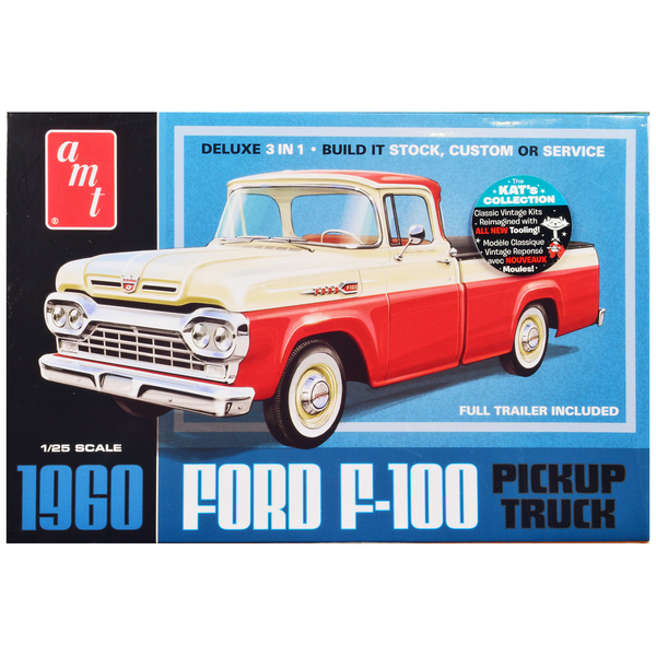 AMT 1960 Ford F-100 Truck & Trailer Model Kit (1/25)