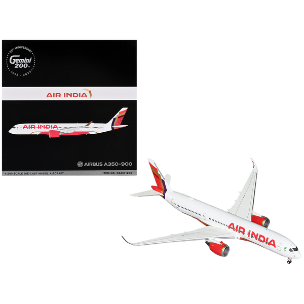 GeminiJets Air India Airbus A350-900 Model, 1/200 Scale