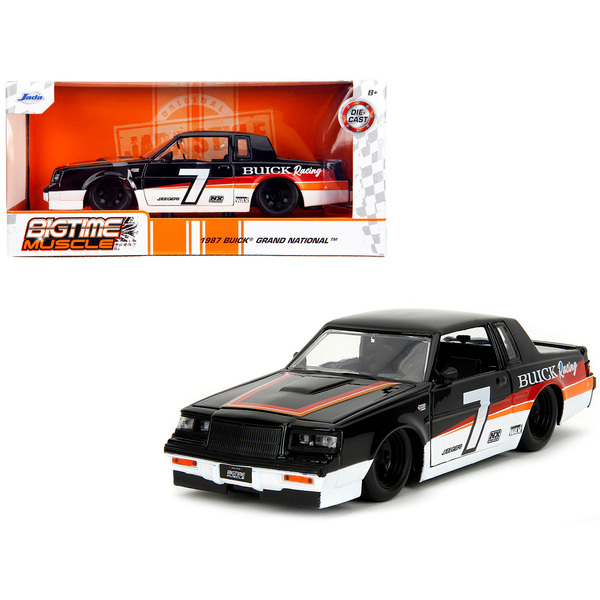 Jada 1987 Buick Grand National Black & White 1/24 Diecast Model