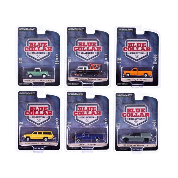 Greenlight Blue Collar Collection Series 13 - 6 Diecast Cars 1/64 Scale