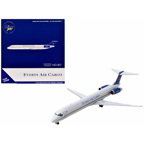 GeminiJets 1/400 Scale MD-83 Everts Air Cargo Model