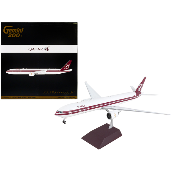 GeminiJets Qatar Airways Boeing 777-300ER 1/200 Scale Model
