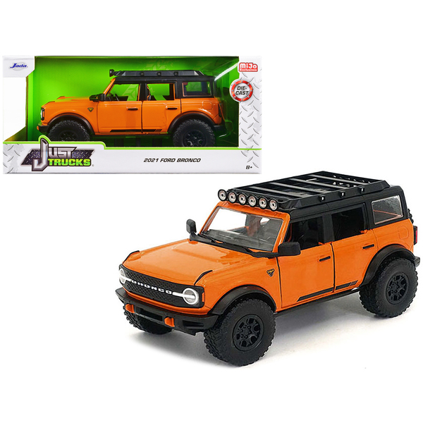 Jada 2021 Ford Bronco 1/24 Orange & Black "Just Trucks" 8-inch