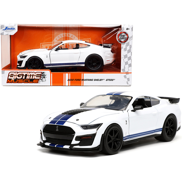 Jada 2020 Ford Mustang Shelby GT500 (White/Blue) 1:24