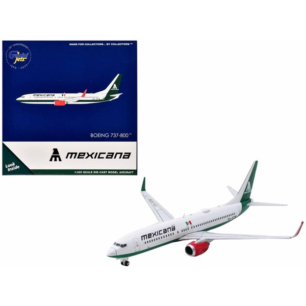 GeminiJets Mexicana Boeing 737-800 1/400 Scale Model