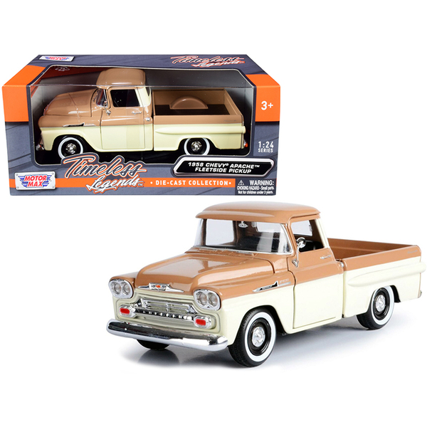 Motormax 1958 Chevrolet Apache Fleetside 1/24 Brown Beige