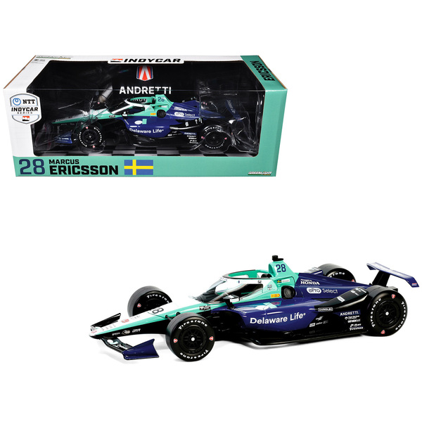 Greenlight 1/18 Dallara IndyCar #28 Ericsson - Delaware Life