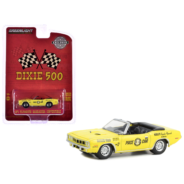 Greenlight 1/64 1971 Plymouth Barracuda Pace Car - Yellow