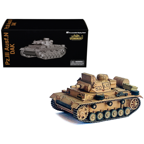 Dragon Models Pz.Kpfw.III Ausf.N DAK Tank #832 Tunisia