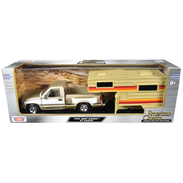 Motormax 1992 GMC Sierra GT Pickup Gold/White 1:24 Diecast