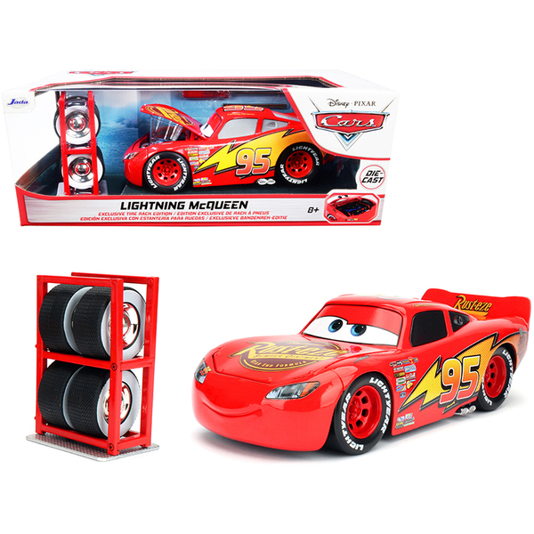 Jada Lightning McQueen #95 Hollywood Rides with Extra Wheels