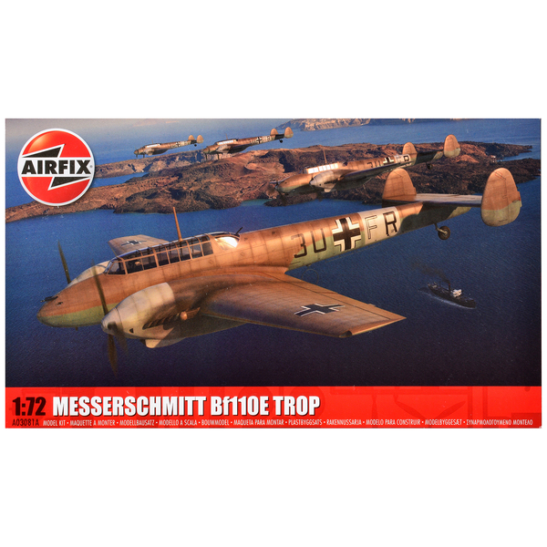 Airfix Messerschmitt Bf110E/E-2 TROP Fighter 1/72 Scale Model Kit