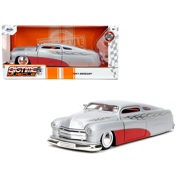 Jada 1951 Mercury "Bigtime Muscle" Diecast - Silver/Red Flames