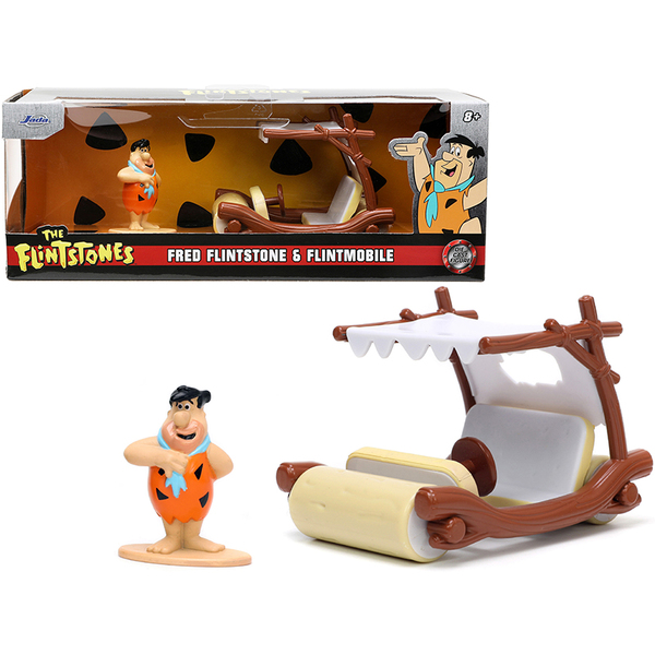 Jada Hollywood Rides Flintstones Flintmobile with Fred Figurine