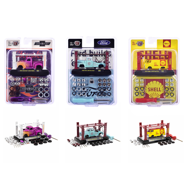 M2 Machines Model Kit 3-Car Set Release 68 (1/64)