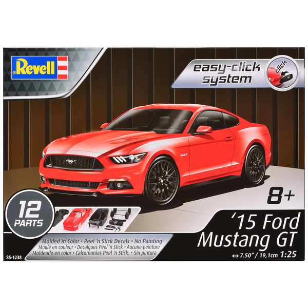 Revell 2015 Ford Mustang GT Easy-Click 1/25 Scale Model
