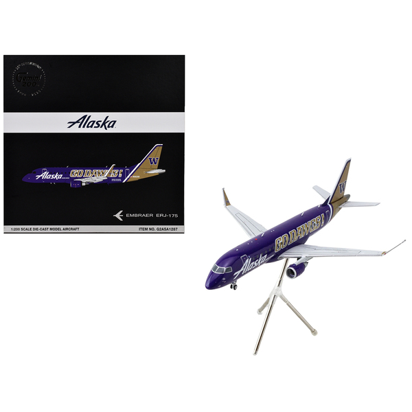 GeminiJets Alaska Airlines ERJ-175 'UW Huskies' 1/200 (N662QX)