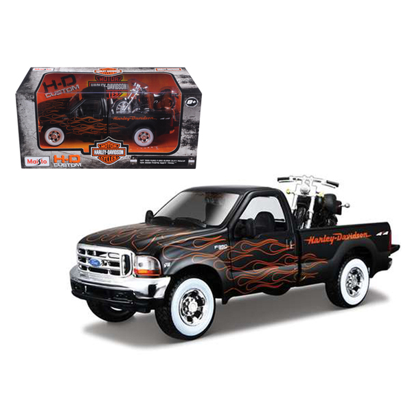 Maisto Ford F-350 & Harley Davidson Night Train Set
