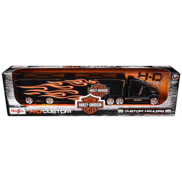 Maisto Harley-Davidson Custom Hauler Trailer - Black 9-Inch