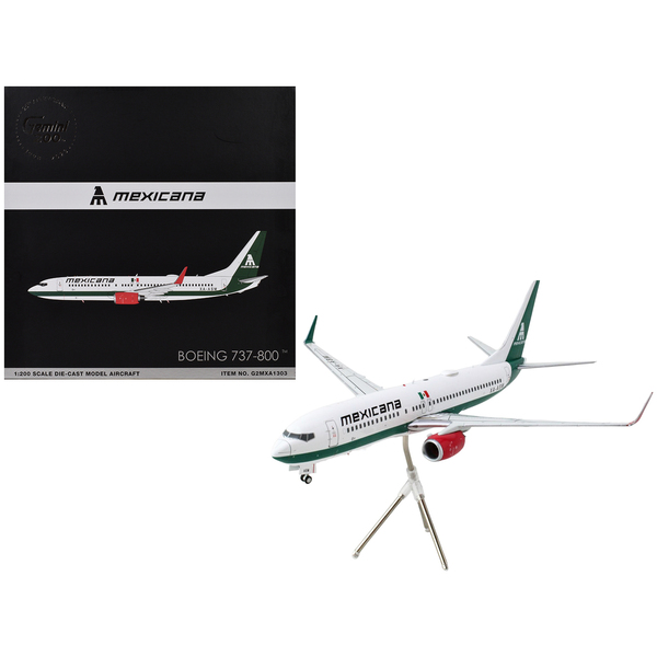 GeminiJets Mexicana Boeing 737-800 1/200 Scale Diecast Model