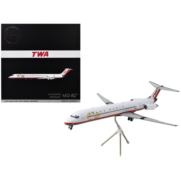 GeminiJets Trans World Airlines MD-82 1/200 Scale Diecast Model