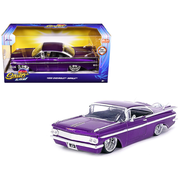 Jada '59 Chevy Impala Lowrider - Candy Purple, DUB Wheels, 1/24 Diecast