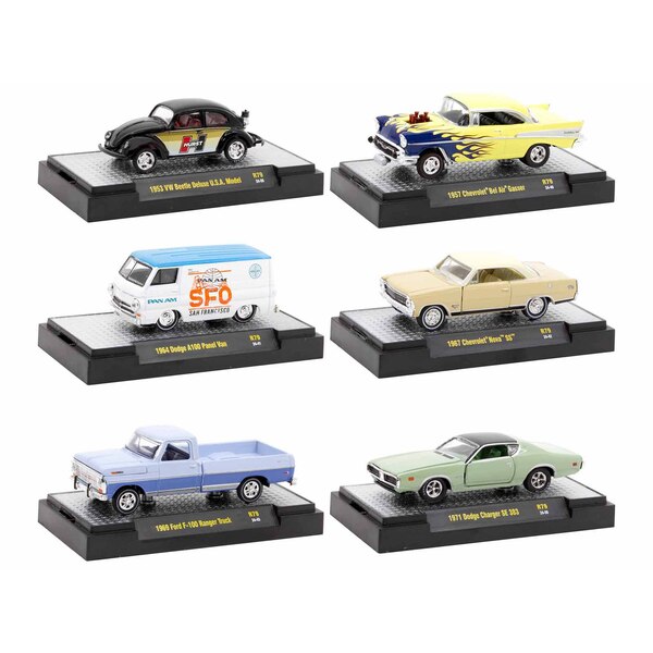 M2 Machines Auto Meets Release 79 Diecast Cars - 6-Piece 1/64 Scale
