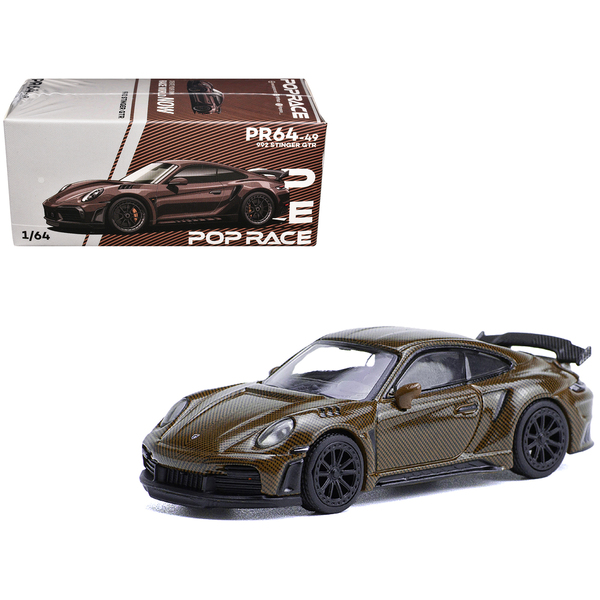 Pop Race 992 Stinger GTR Brown Carbon 1/64 Diecast