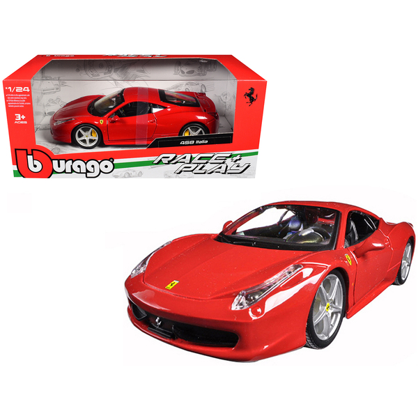 Bburago Ferrari 458 Italia - 1/24 Scale Red Diecast
