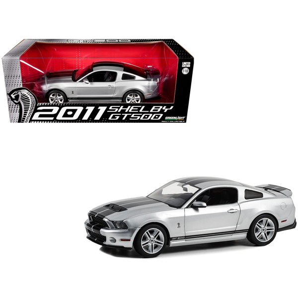 Greenlight 2011 Shelby GT500 Ingot Silver 1/18 Scale