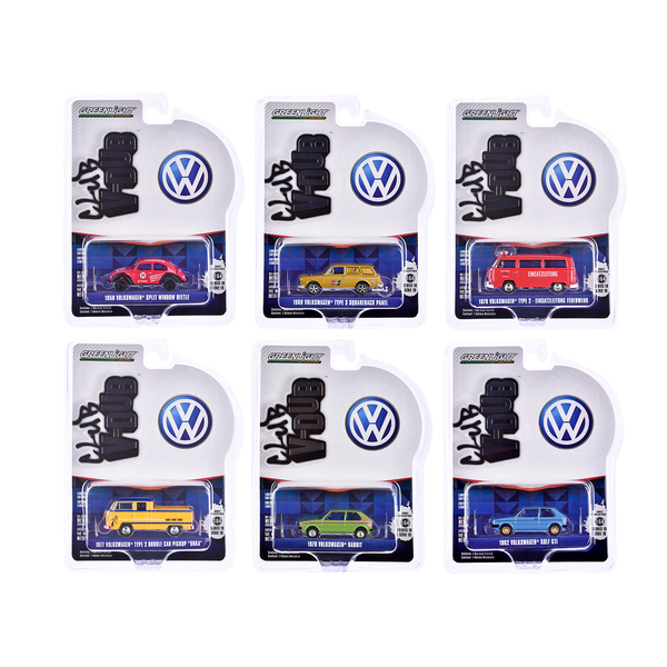 Greenlight Club Vee-Dub Series 19 Set of 6 VW Models, 1/64