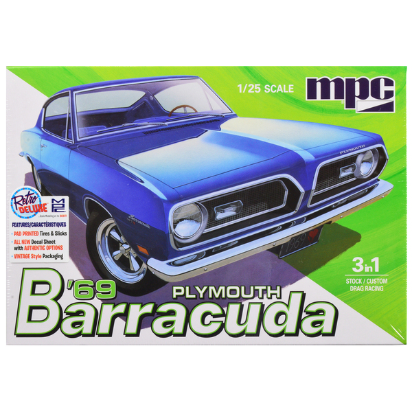 MPC 1969 Plymouth Barracuda 3-in-1 Model Kit 1/25 Scale