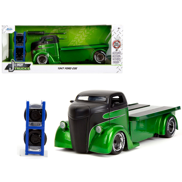 Jada 1947 Ford COE Flatbed Truck - Green Metallic 1:24 Scale