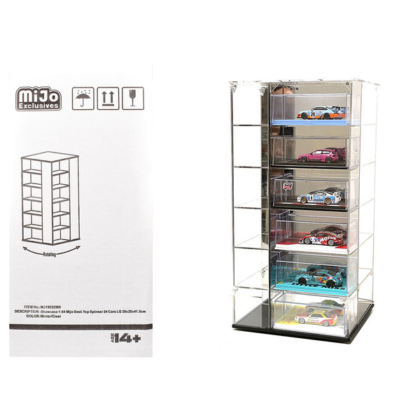 Mijo Exclusives 24-Car Display Spinner - Mirrored Back