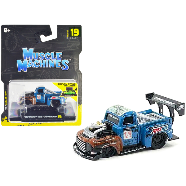 Muscle Machines 1949 Ford F1 "Old Smokey" Weathered Blue 1/64