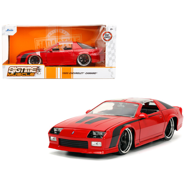 Jada 1985 Chevy Camaro Red/Black Stripes 1/24 Diecast