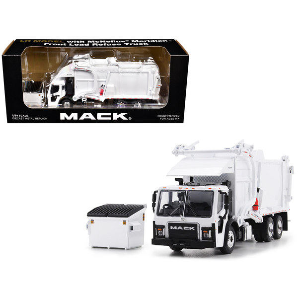 First Gear Mack LR Refuse Truck 1/64 White