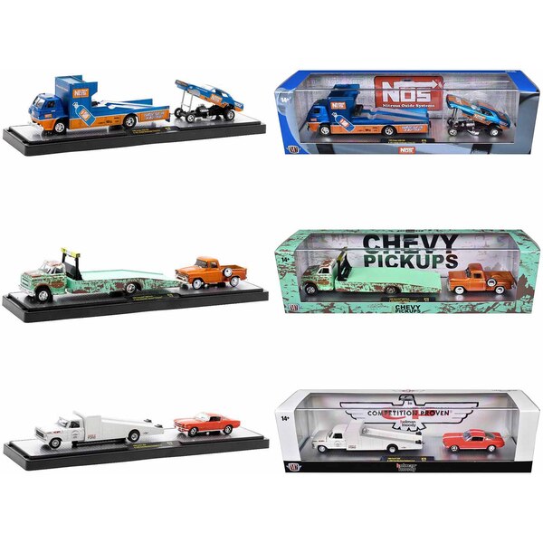 M2 Machines Auto Haulers Release 76 Diecast Trucks (Set of 3)