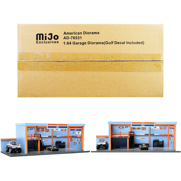 American Diorama 1/64 'Garage Diorama Gulf Oil' Display