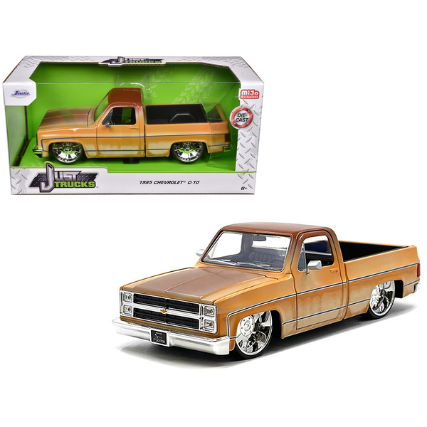 Jada 1985 Chevy C-10 Pickup - Yellow/Brown (Rusted) JD3 Wheels