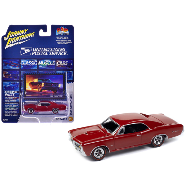 Johnny Lightning 1966 Pontiac GTO USPS 1/64 Montero Red