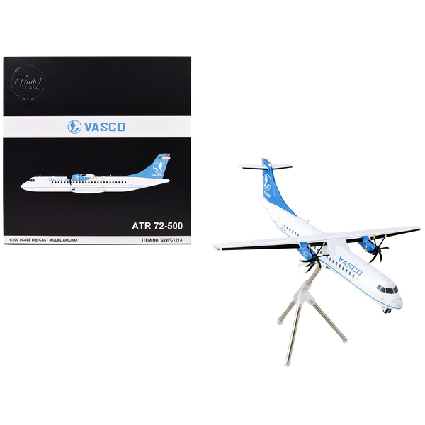 GeminiJets VASCO ATR 72-500 1/200 Scale White/Blue Tail
