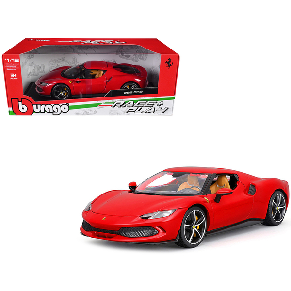 Bburago Ferrari 296 GTB Red 1/18 Scale Diecast Model
