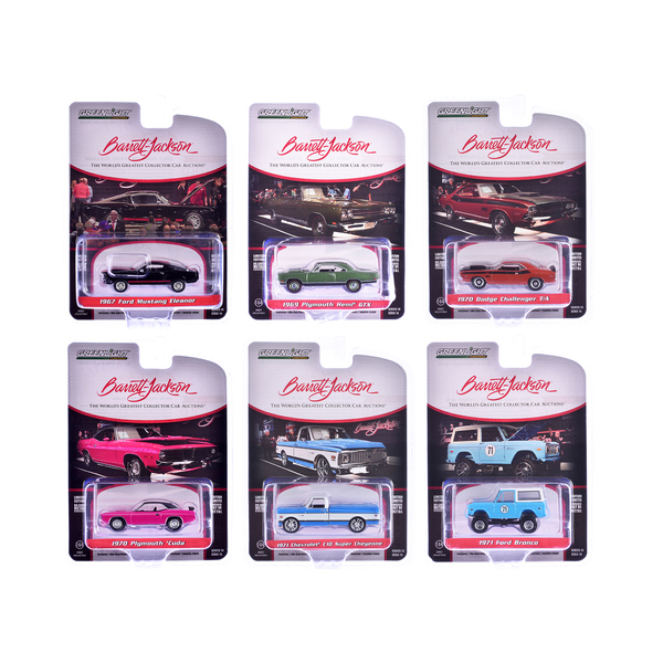 Greenlight Barrett Jackson Scottsdale 1/64 Diecast Car Set (6 Cars)